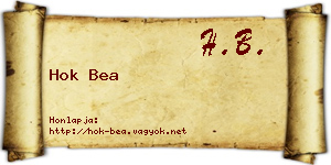 Hok Bea névjegykártya